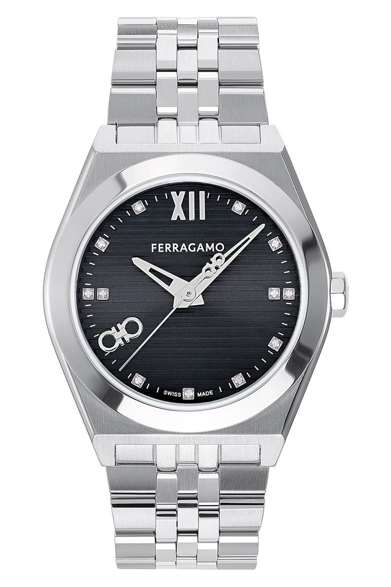 Vega New Diamond Bracelet Watch, 40mm, Main, color, STAINLESS STEEL