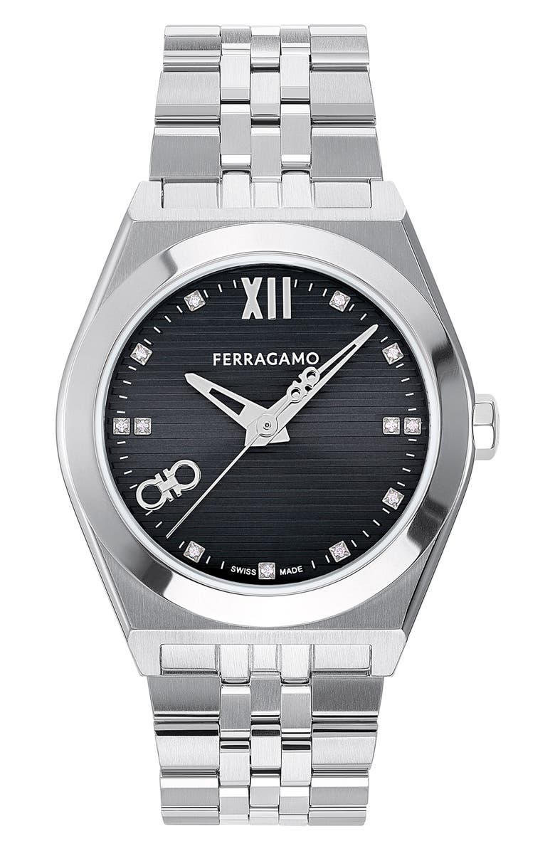 FERRAGAMO Vega New Diamond Bracelet Watch, 40mm, Main, color,