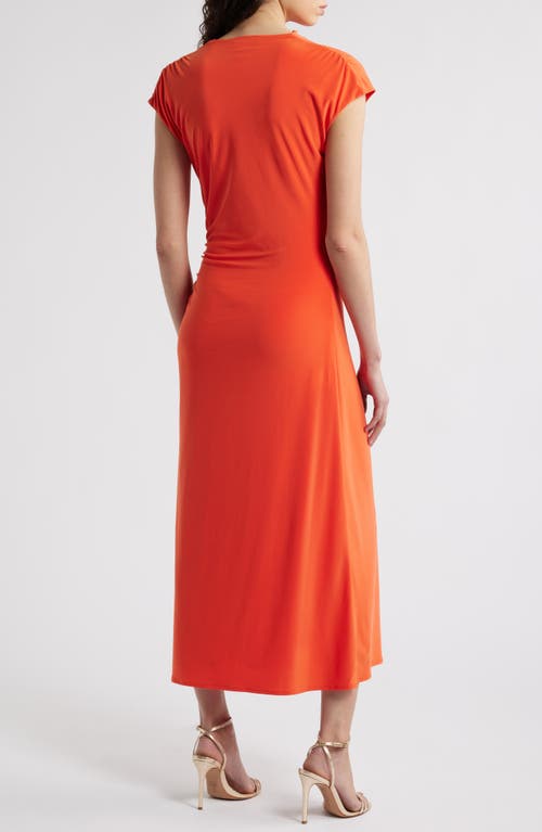 Chelsea28 High Neck Sheath In Orange Spice