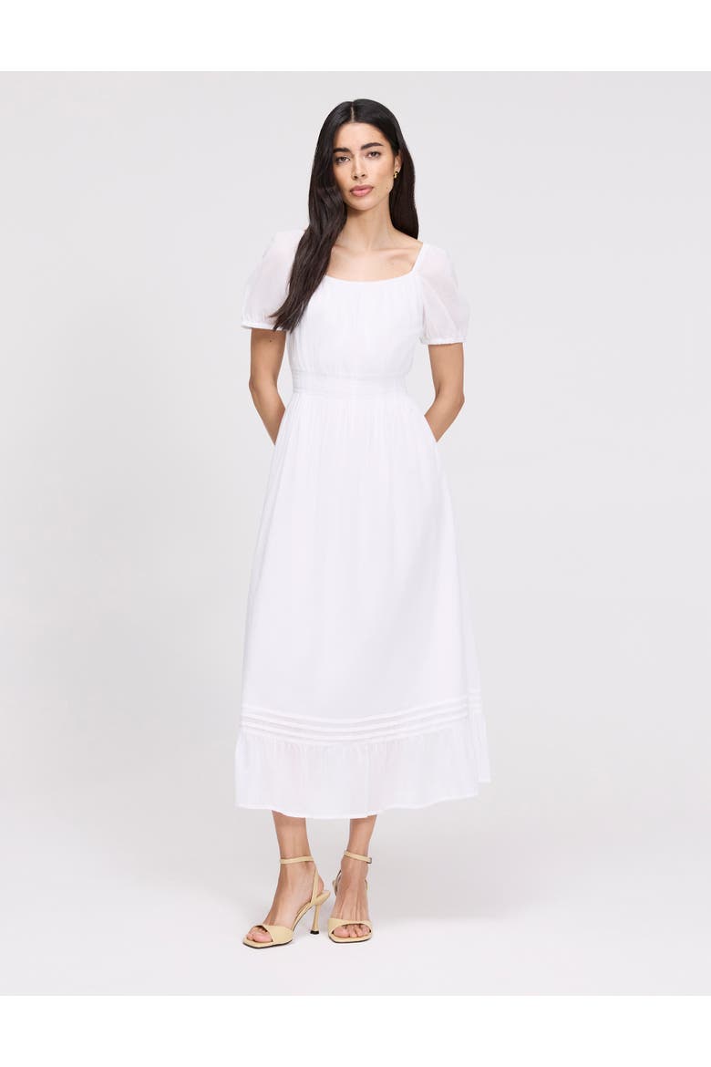 Petite Mandy Cotton Voile Midi Dress, Main, color, White