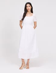 Finery London Petite Mandy Cotton Voile Midi Dress