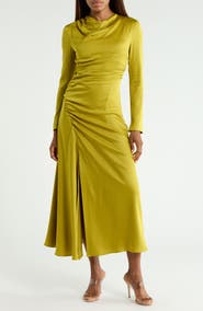Simkhai Odessa Long Sleeve Ruched Maxi Dress