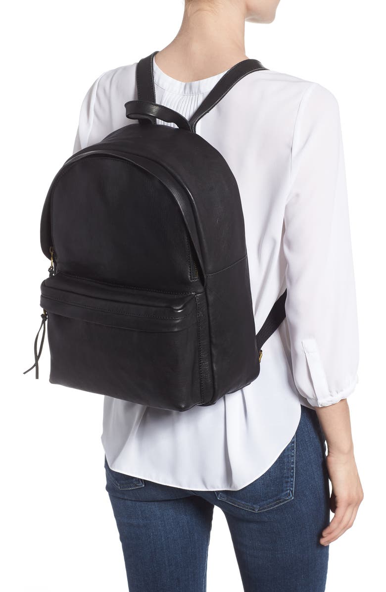 Madewell Lorimer Leather Backpack, Alternate, color,
