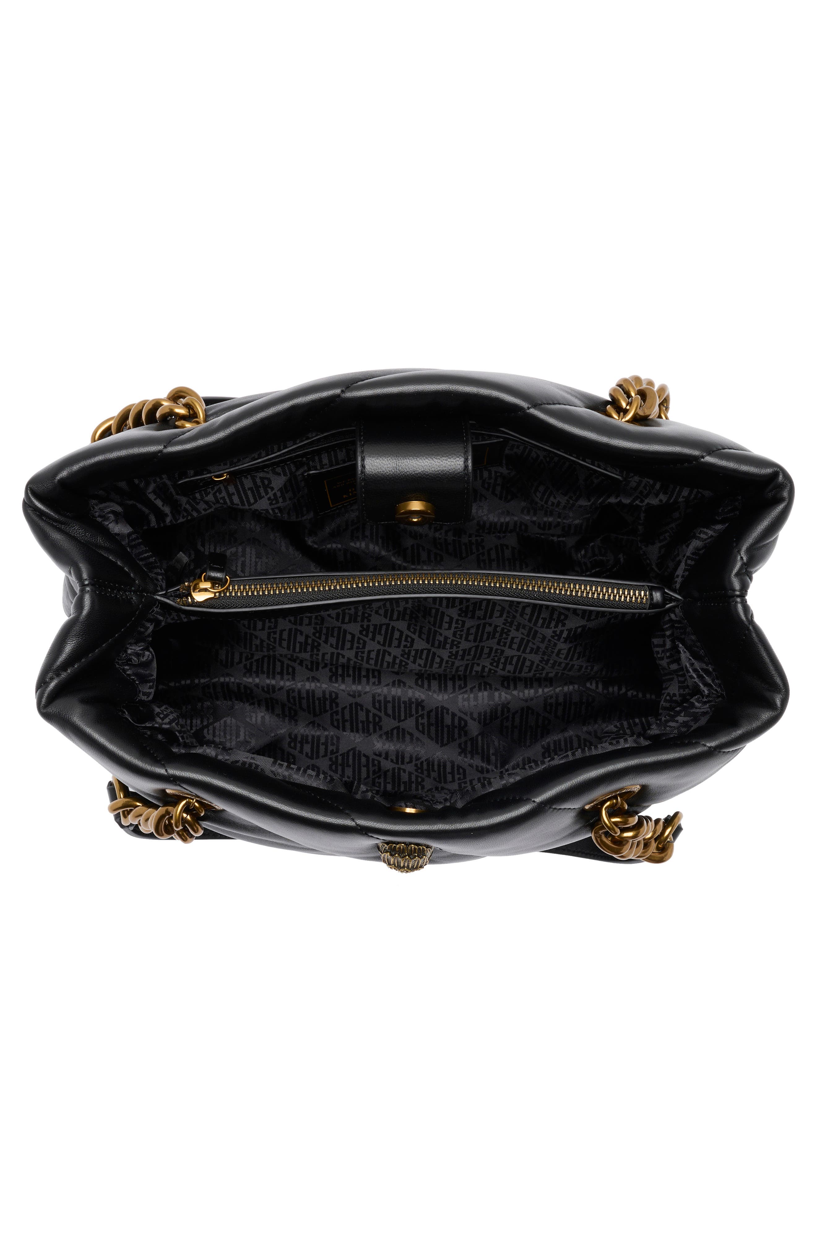 Kurt Geiger London Soho Quilted Leather Shopper, Alternate, color, Black