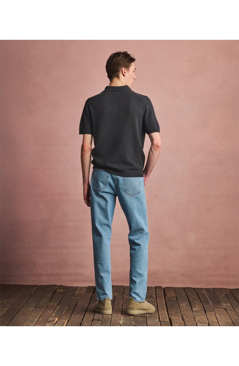 NAADAM Lightweight Cashmere Short Sleeve Polo, Alternate, color, Deep Taupe