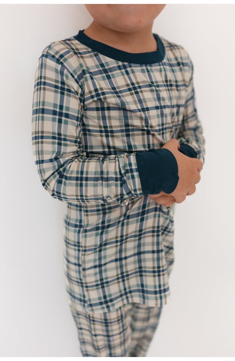 In My Jammers Deacon Two Piece Sleepwear Set, Alternate, color, Blue / Green Plaid