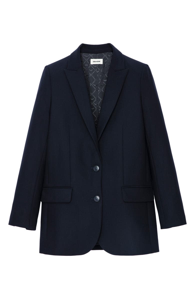 Zadig & Voltaire Viva Beaded Skull Blazer, Alternate, color,