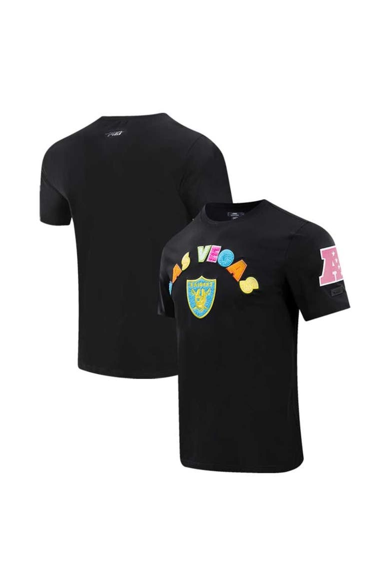 Men's Pro Standard Black Las Vegas Raiders Neon Graphic T-Shirt, Main, color, Black