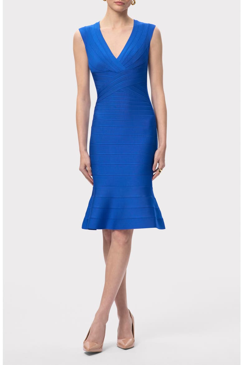 The Sophia Flare Hem Bandage Dress, Main, color, BRIGHT BLUE