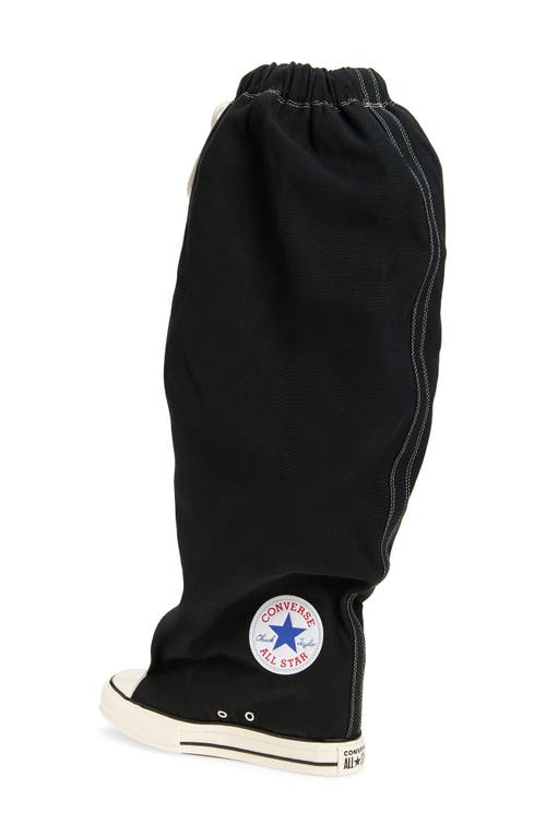 Vaquera X Converse Gender Inclusive Slouch Canvas Knee High Boot In Black