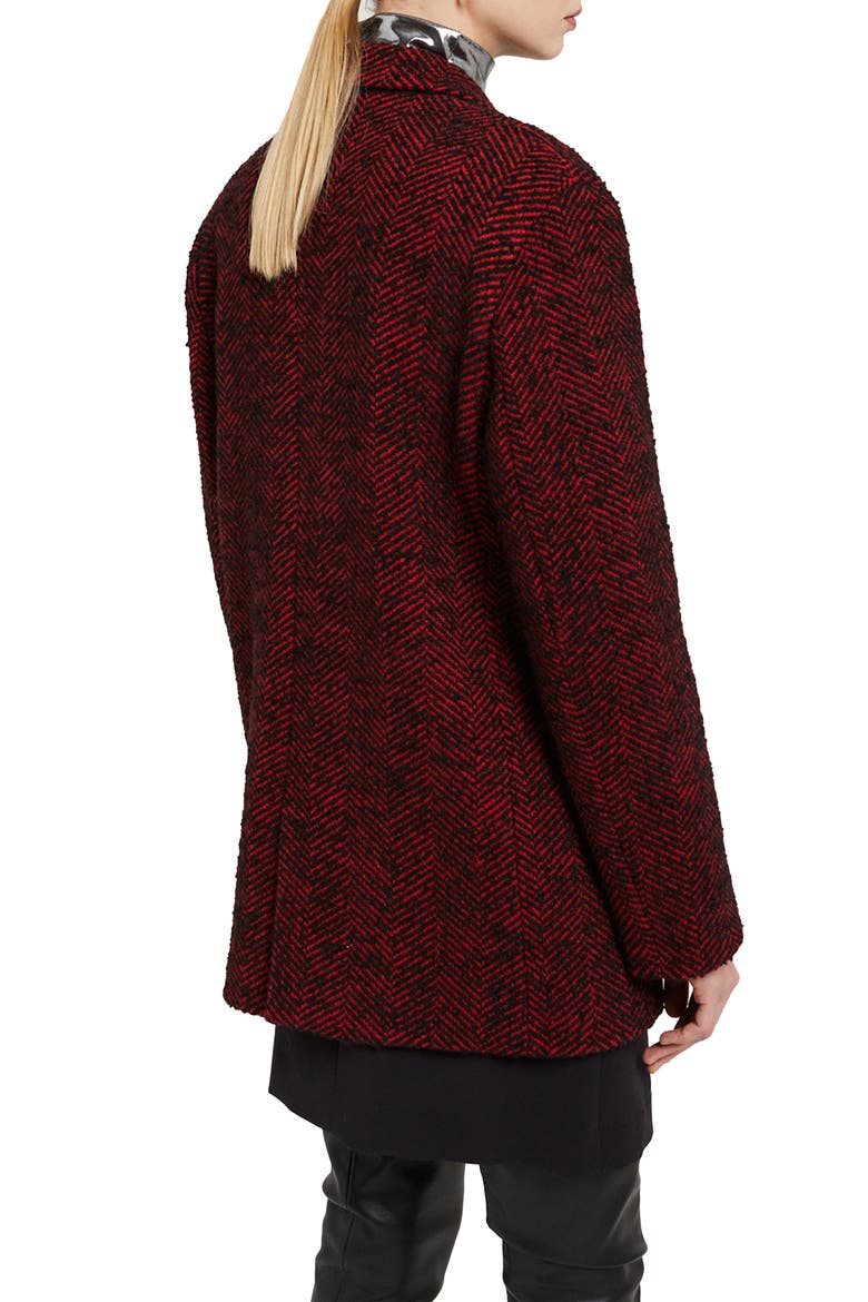 Tweed Blazer, Alternate, color, Red/Black