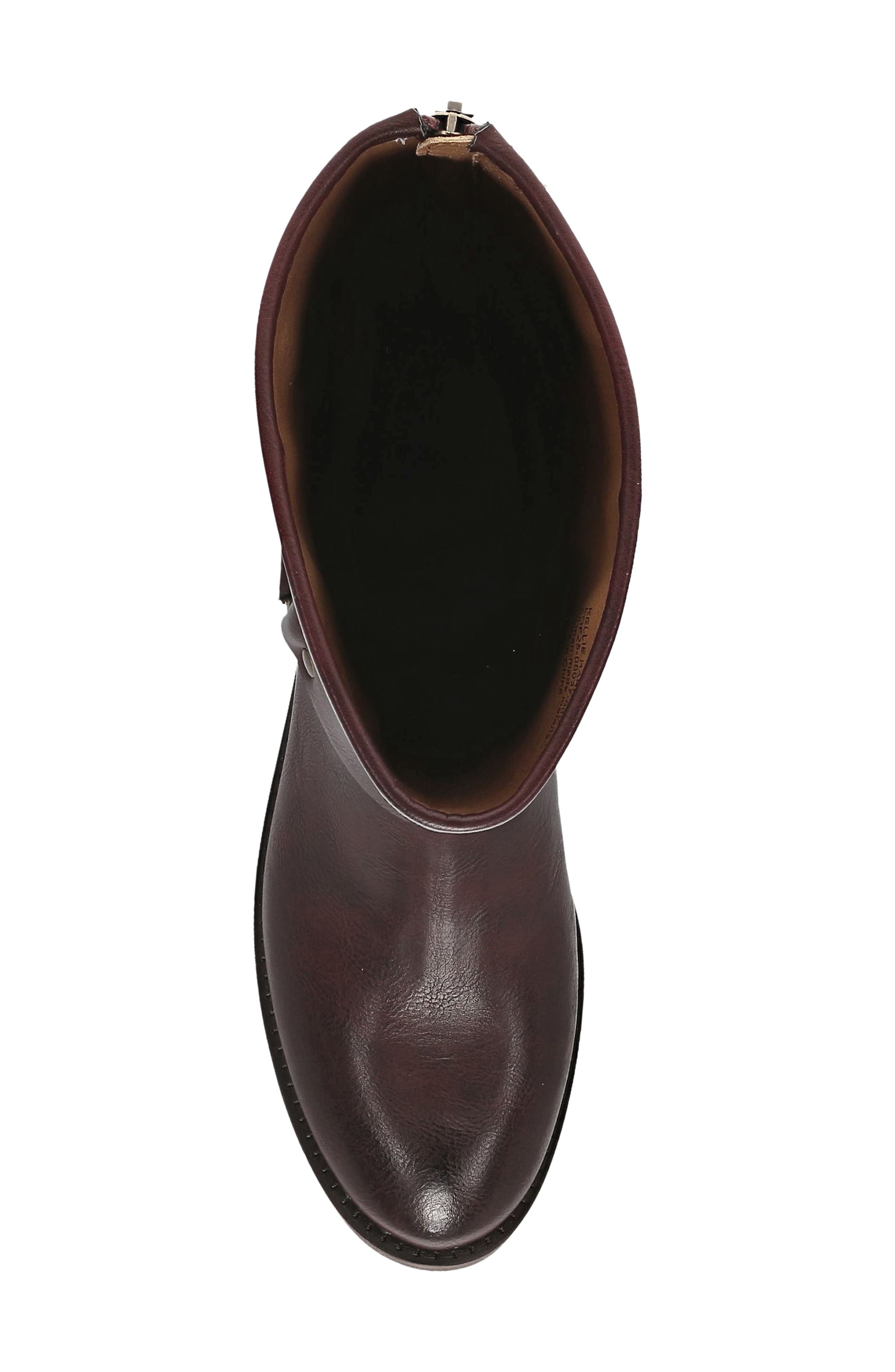 Kellie Harness Faux Leather Tall Boot, Alternate, color, MULBERRY