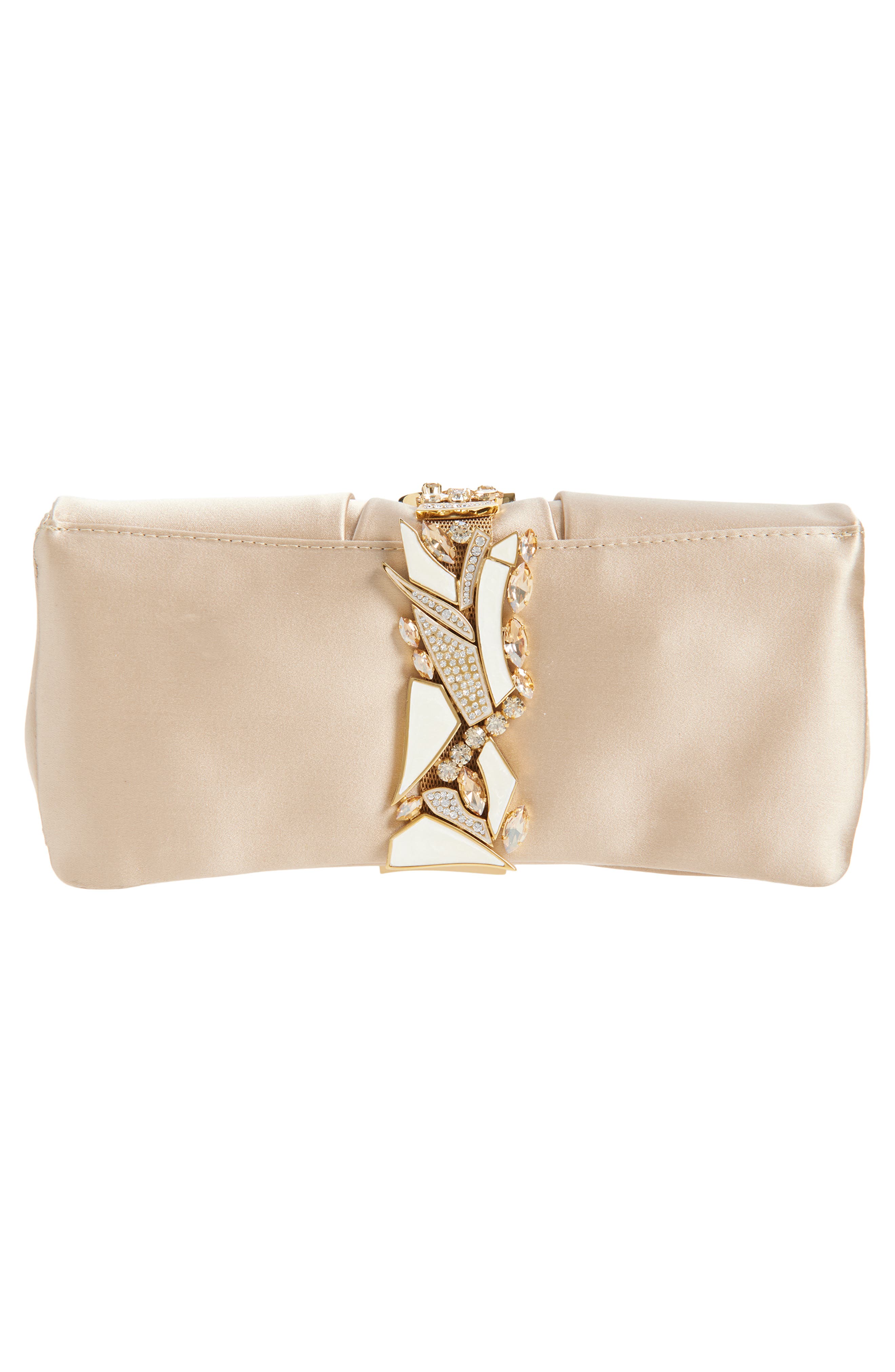 L’alingi Oasis Satin Pouch, Alternate, color, Champagne