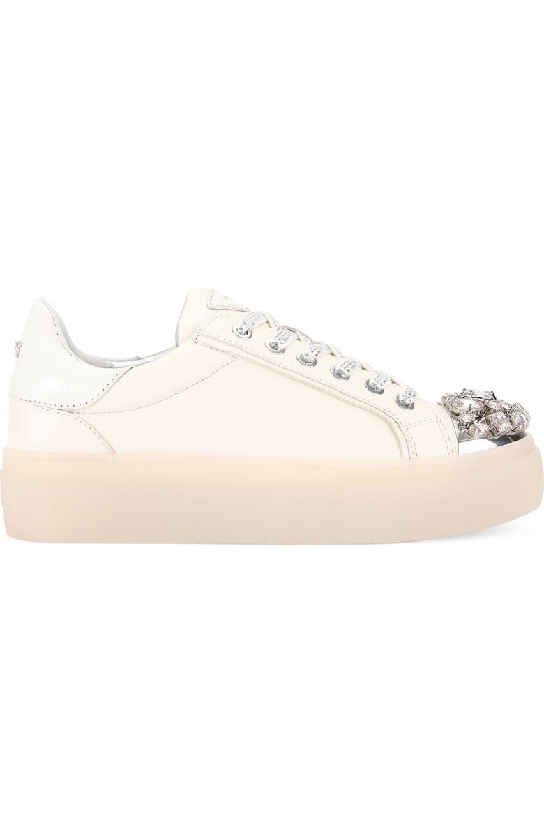 Kurt Geiger London Crystal Cap Toe Platform Sneaker, Main, color, Open White
