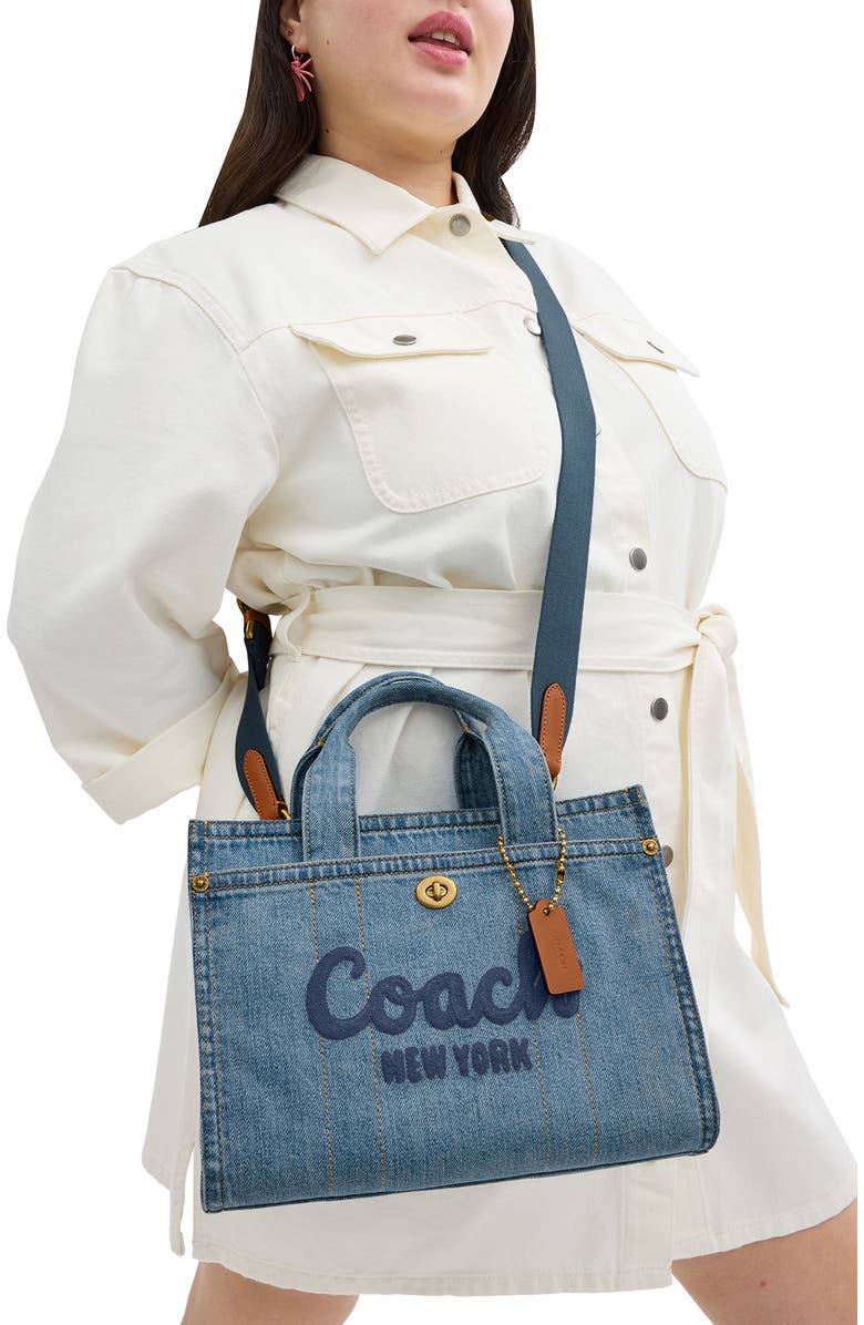 COACH Denim Cargo Tote, Alternate, color,