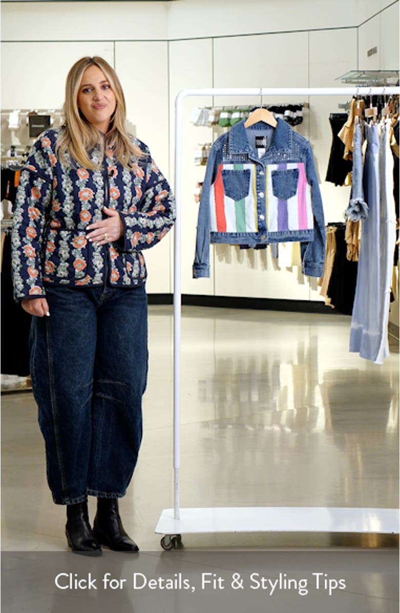 Kids' Studs & Stripes Denim Jacket, sales video thumbnail