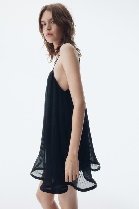 Pleated camisole dress