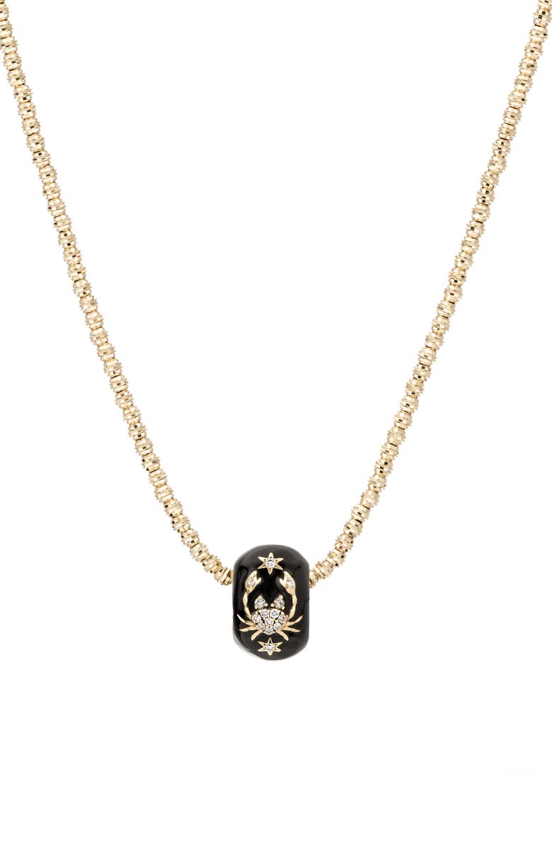 Adina Reyter Diamond Zodiac Pendant Necklace, Main, color, Yellow Gold - Cancer