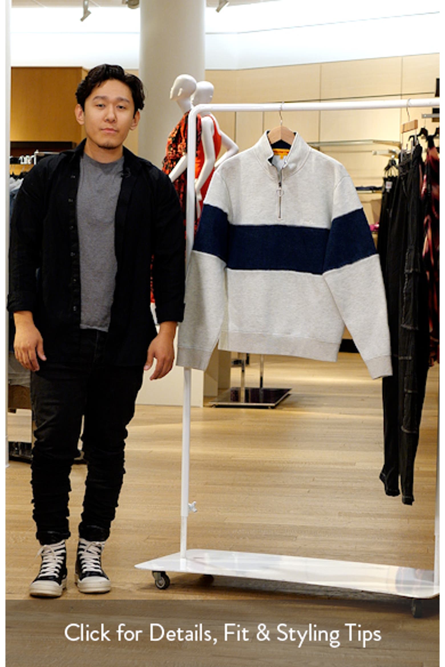 Cleanliness Cursive Round Two Cursive Quarter ZIp Top (Men) | Nordstromrack