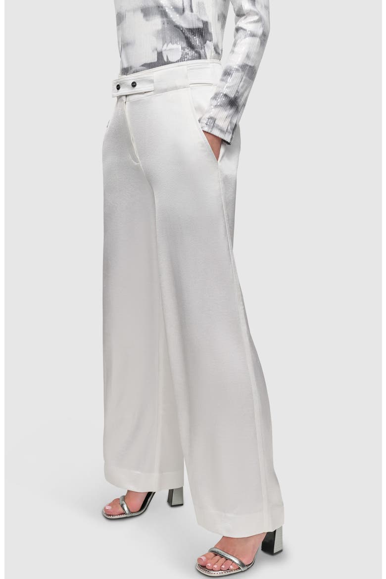 Belt Detail Wide Leg Pants, Alternate, color, IVORY