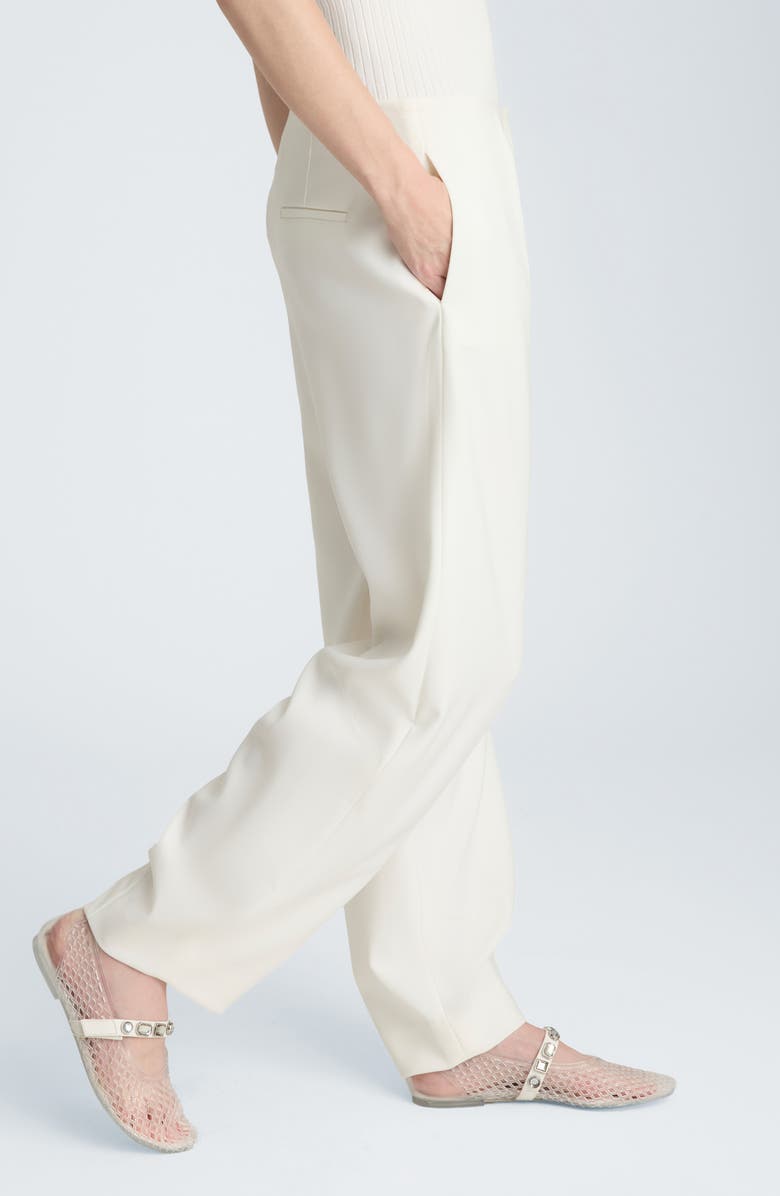 Kenneth Cole Pleat Tapered Leg Pants, Alternate, color, Pure White