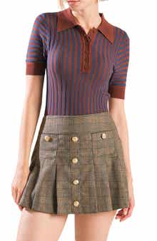 FREEMARKET Contrast Stripe Knit Polo