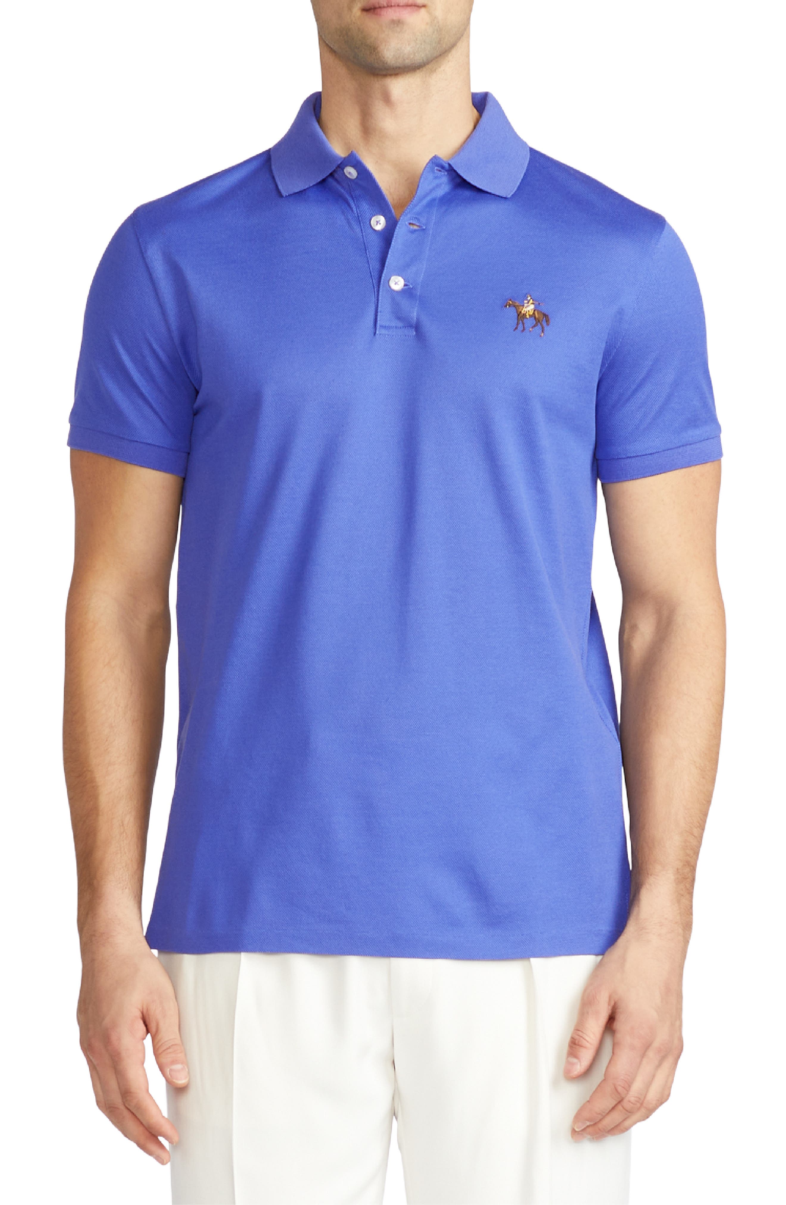 Embroidered Standing Horse Cotton Piqué Polo (Men) | Nordstrom