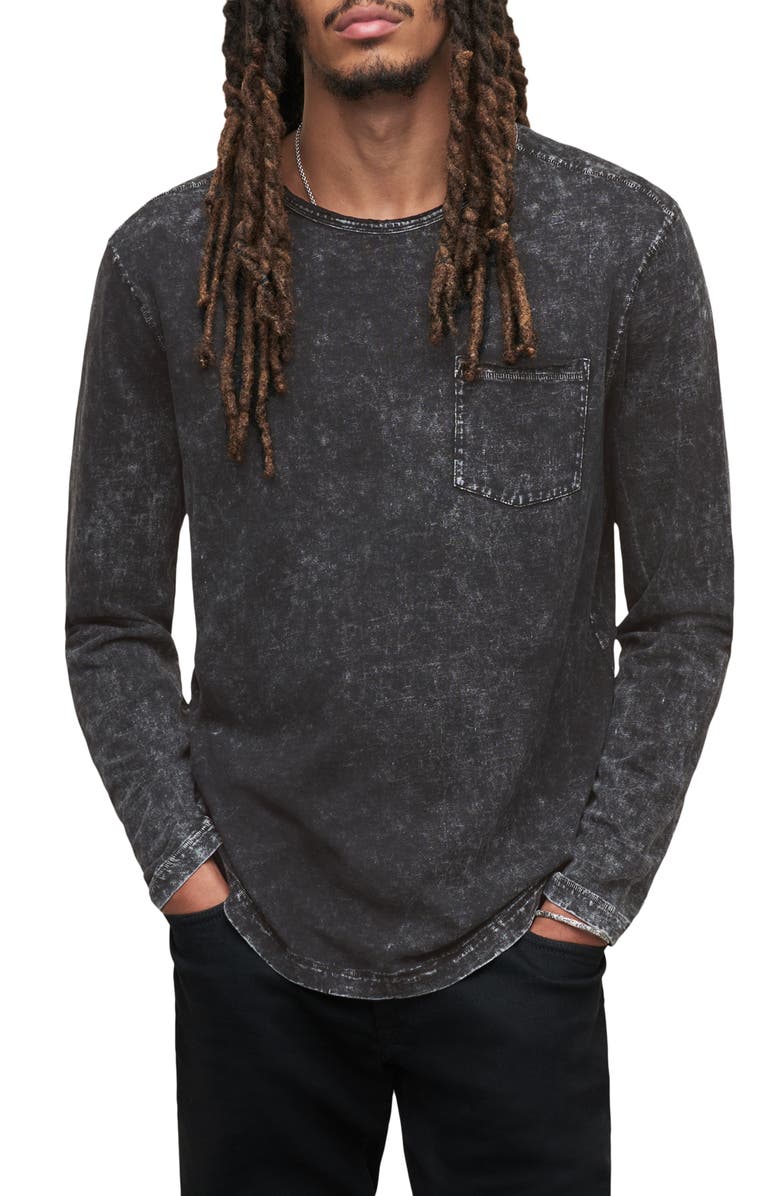 John Varvatos Craig Organic Slub Cotton Long Sleeve T-Shirt, Main, color,