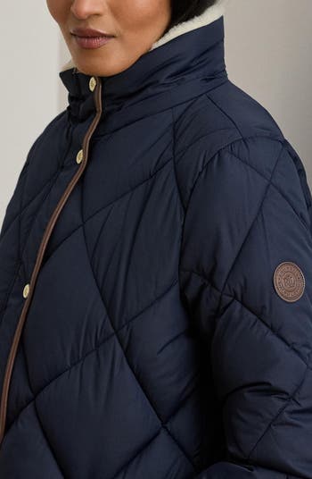 Faux Fur Trim Hooded Puffer Jacket