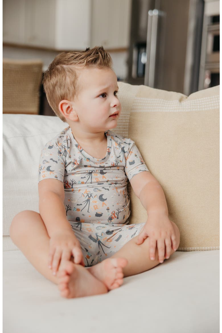 The Nightmare Before Christmas Fitted Two-Piece Short Pajamas, Alternate, color, NTMARE BEFORE XMAS
