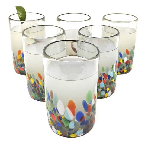 Confetti Carmen Design Drinking Glasses - Set of 6