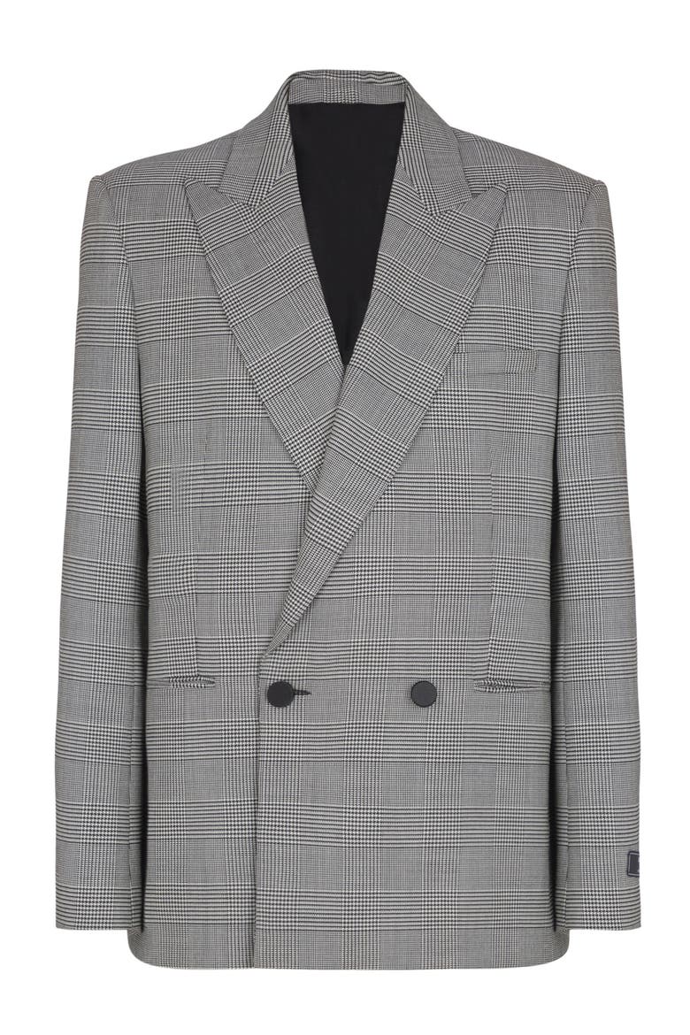 Prince of Wales 2-button blazer, Main, color, black