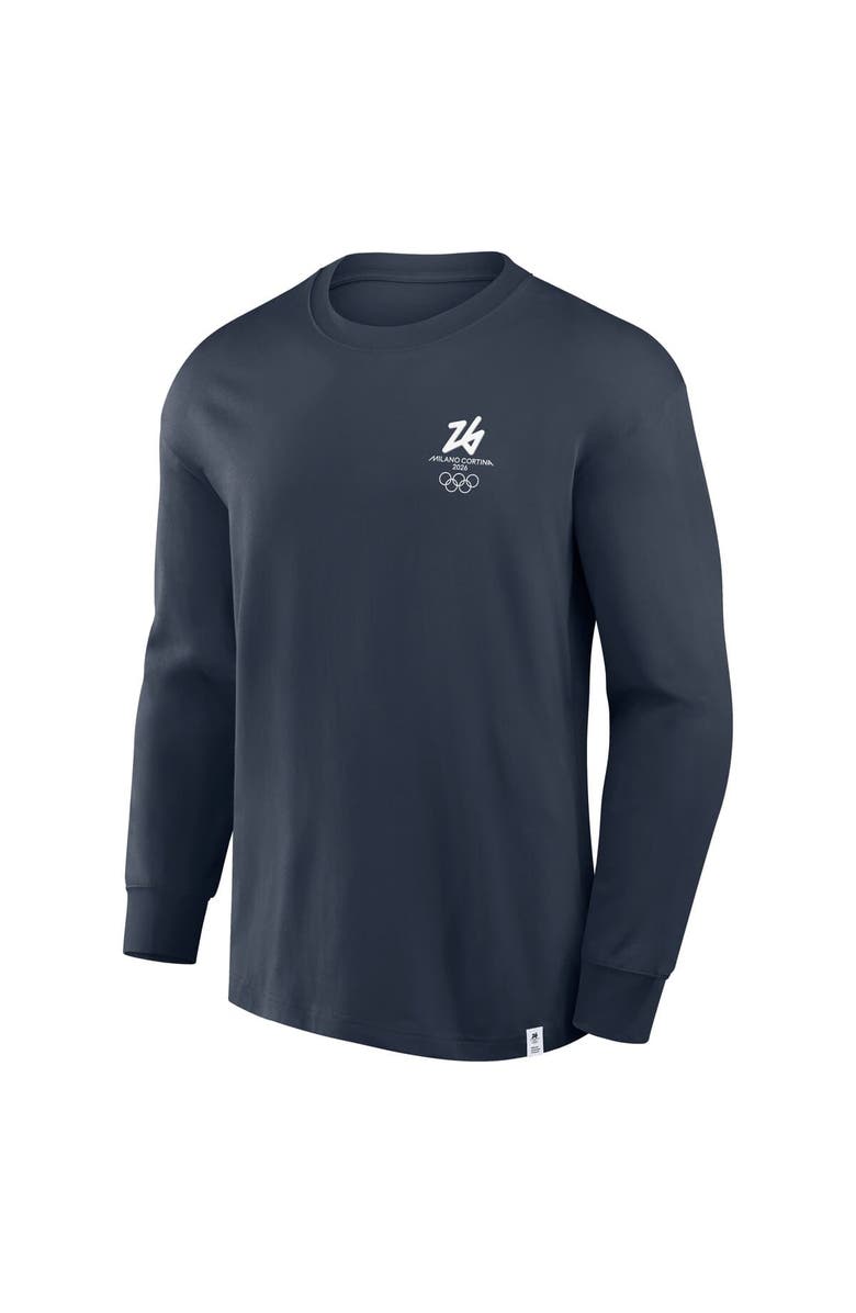 FANATICS Men's Fanatics Navy Milano Cortina 2026 Winter Olympics Long Sleeve T-Shirt, Alternate, color, Navy