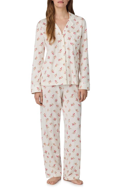 Floral Notch Collar Pajamas
