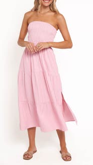 Petal & Pup Maisie Strapless Midi Dress