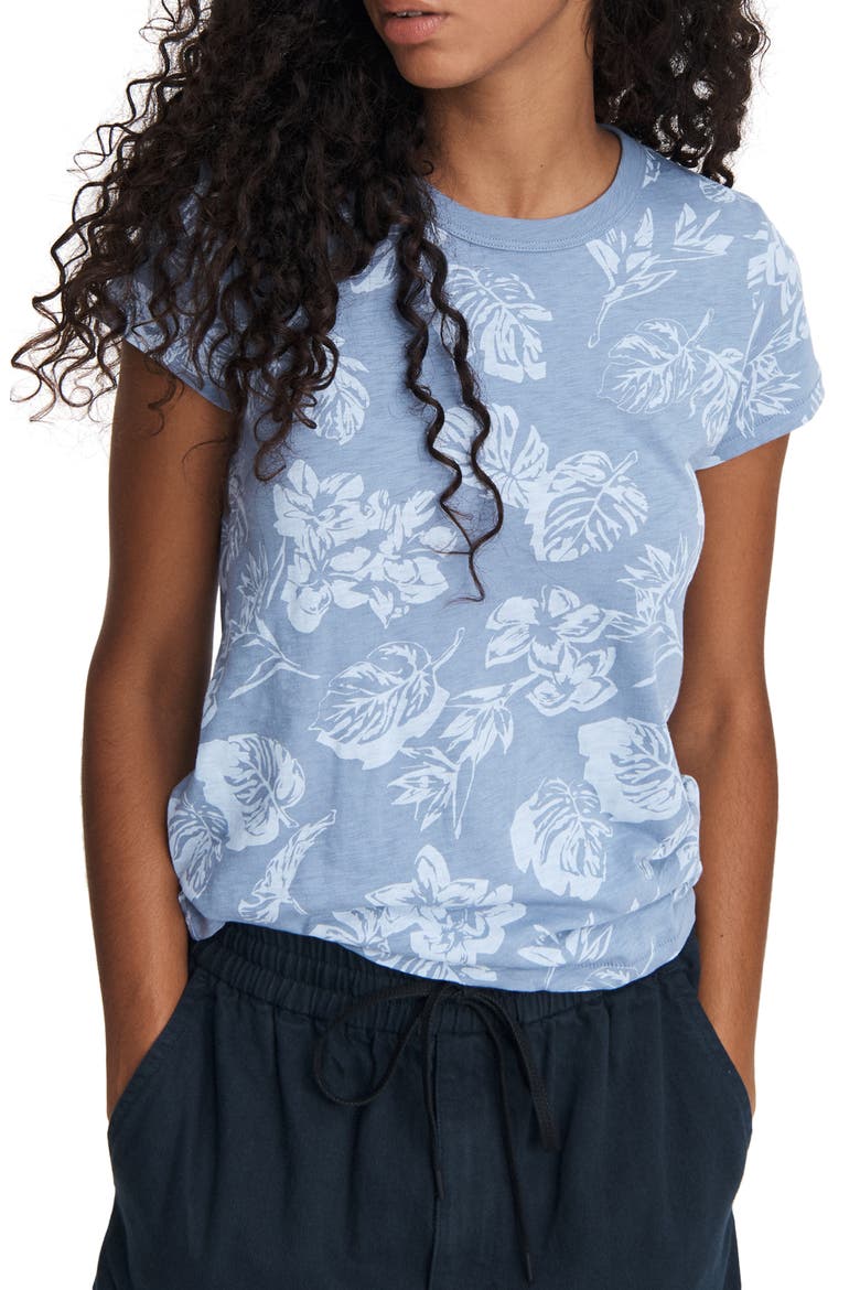 Allover Tropical Graphic Tee, Main, color, DUSKY LAVENDAR