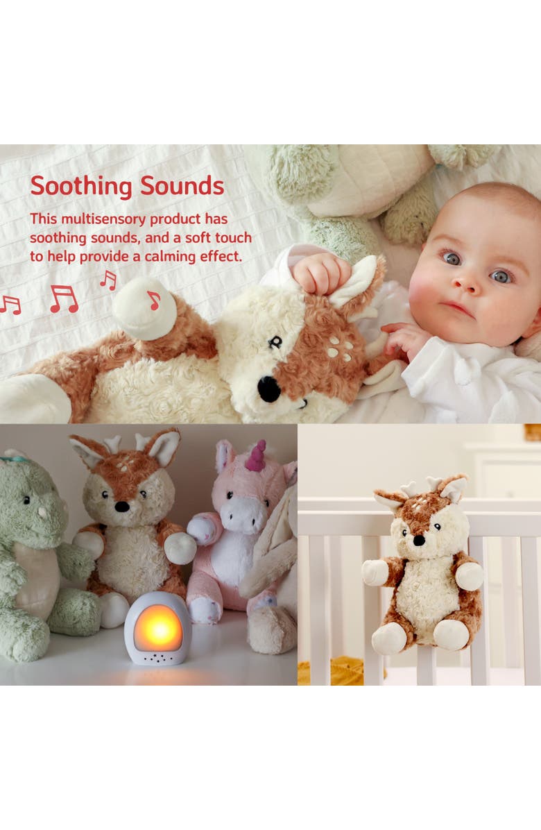 Cloud B Love Light Buddies - Rechargeable Plush Nightlight & Sound Soother for Baby Sleep, Alternate, color, Finley The Fawn