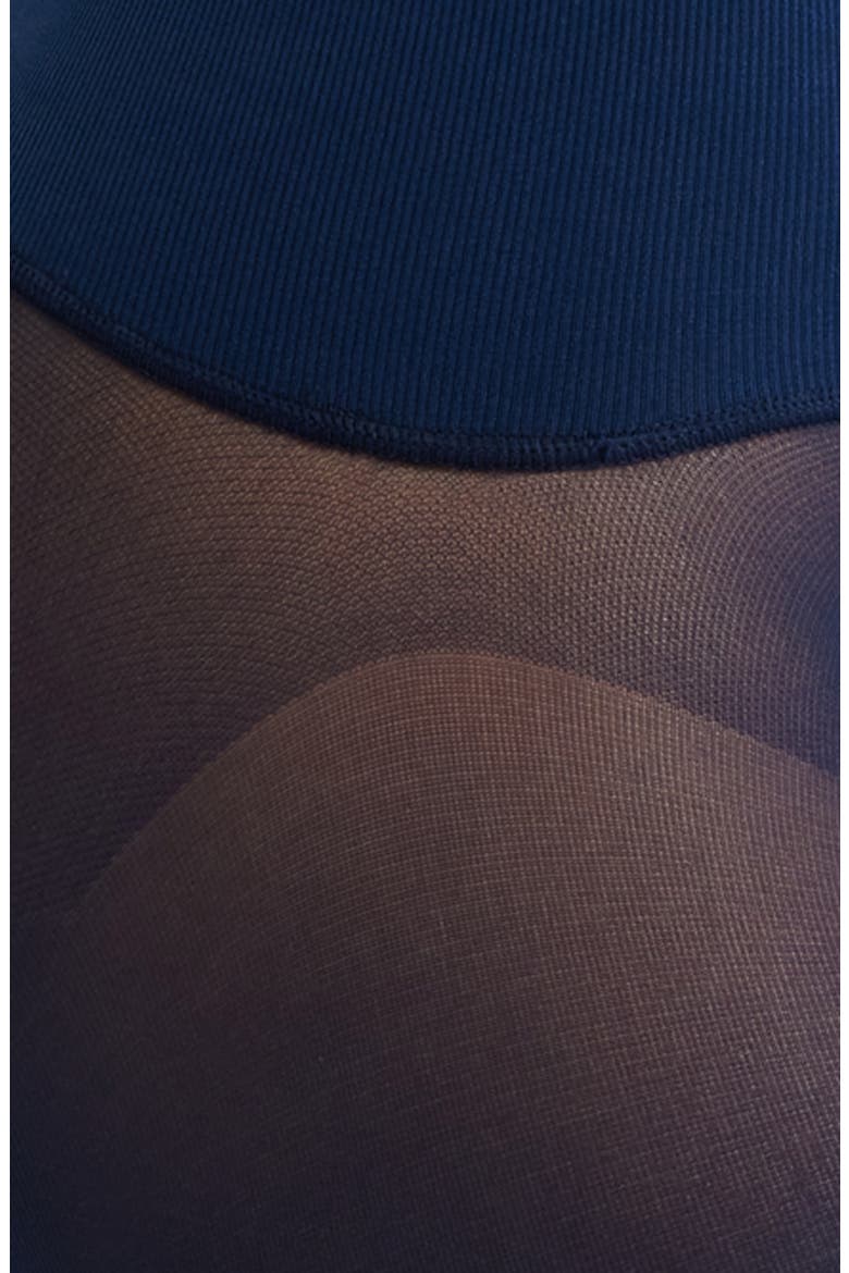 Yoga Waist Opaque Tights, Alternate, color, NAVY