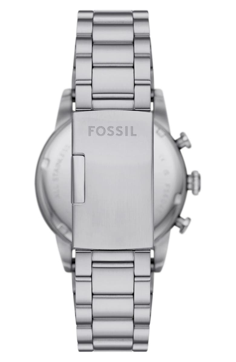 Fossil Sport Tourer Bracelet Chronograph Watch, 42mm, Alternate, color, Silver/Black
