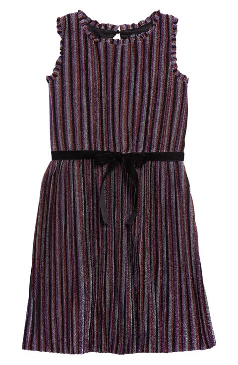 Shimmer Stripe Shift Dress (Big Girl)