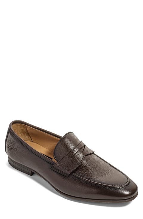 Merritt Pebbled Leather Penny Loafer (Men)