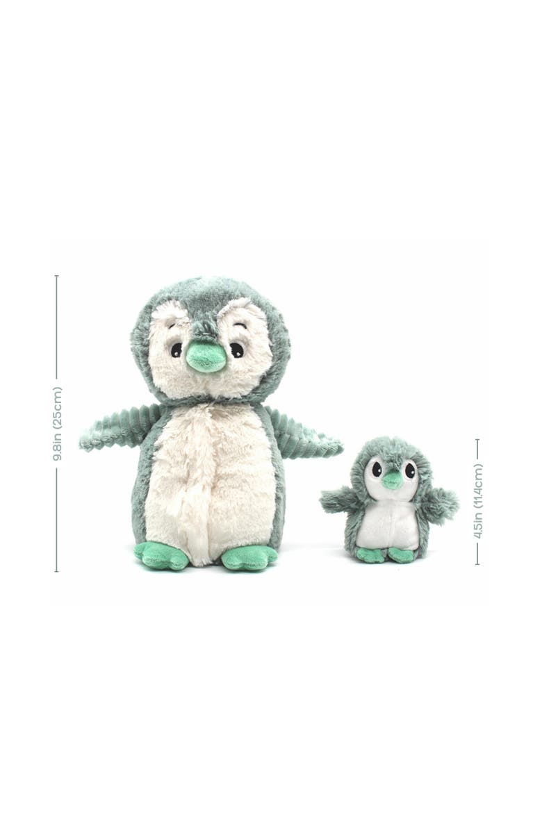 Les Ptipotos Penguin Mom & Her Baby  - Secret Keeper Plush Toy, Eco-Friendly, Soft & Washable, Alternate, color, Mint