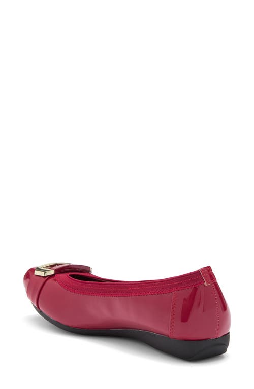 Anne Klein Ursula Ballet Flat In Red Patent