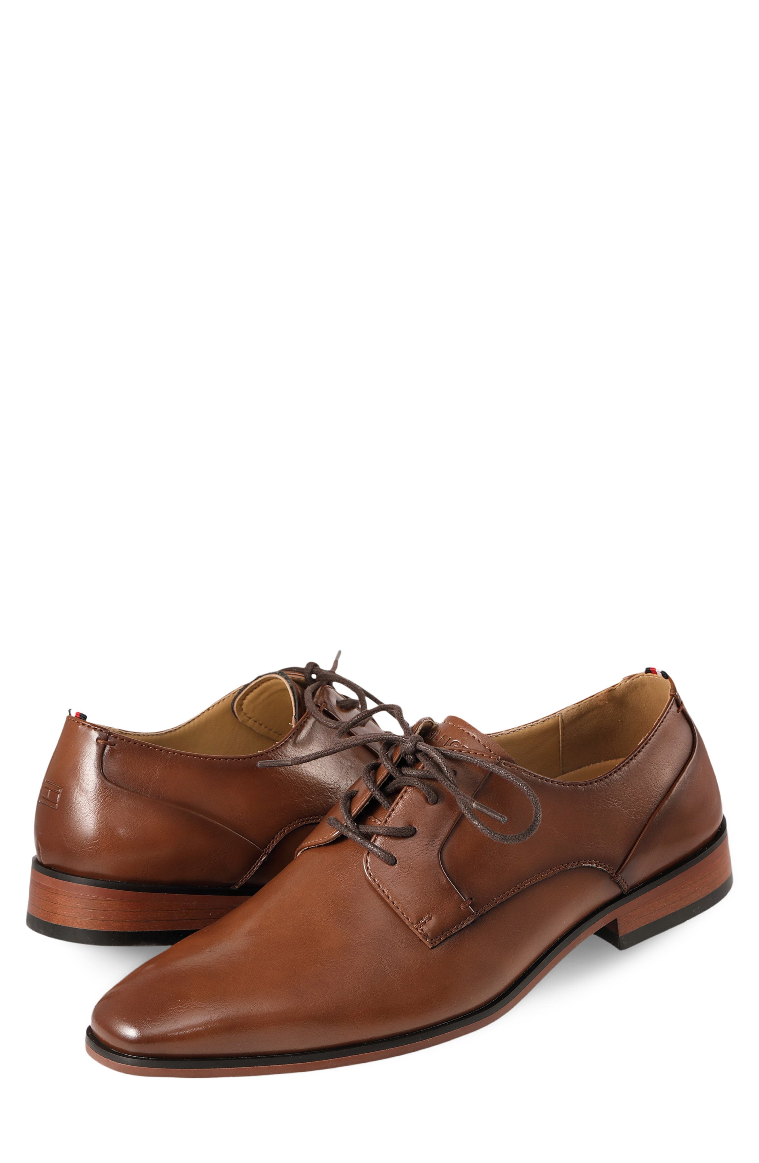 Stovis Faux Leather Plain Toe Derby, Alternate, color, MEDIUM BROWN