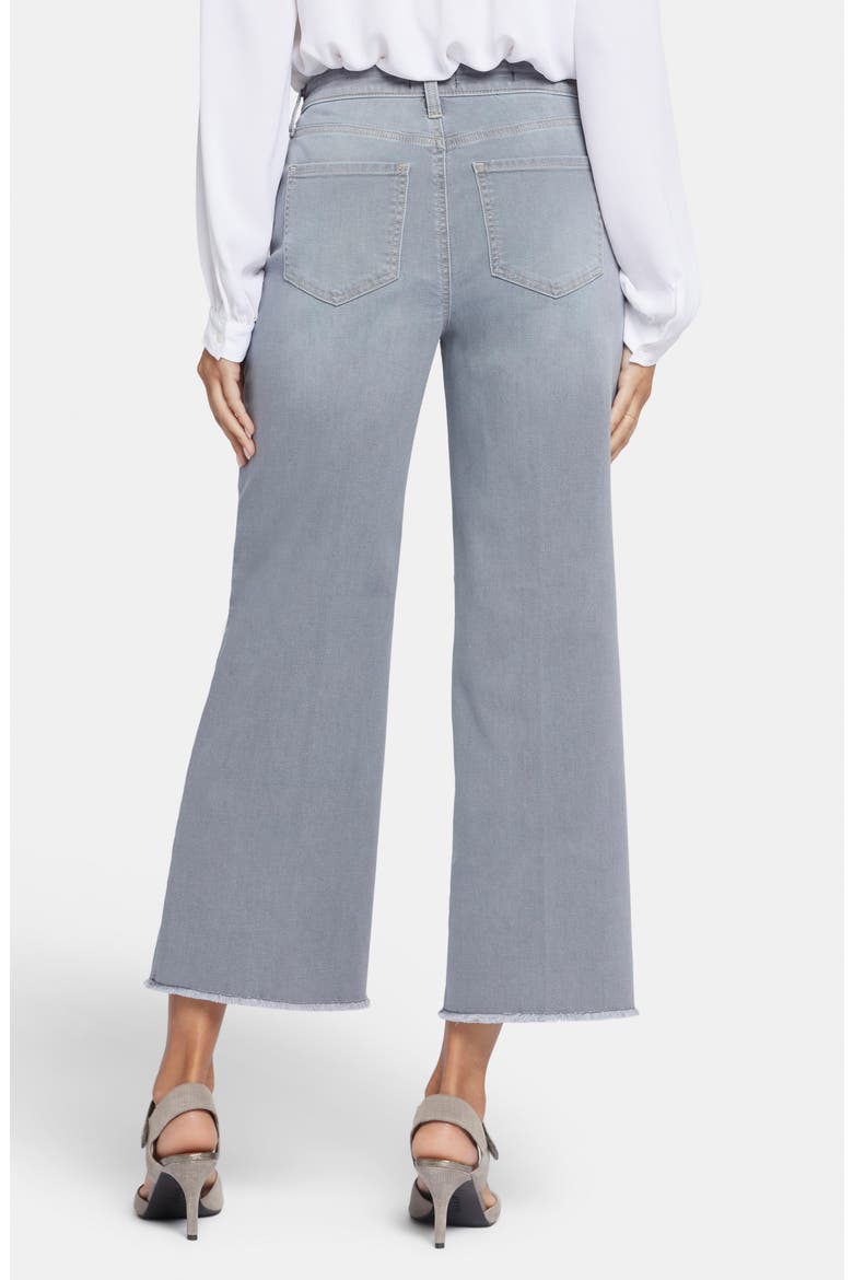 Teresa Exposed Button High Waist Ankle Wide Leg Jeans, Alternate, color, ROCKSAND