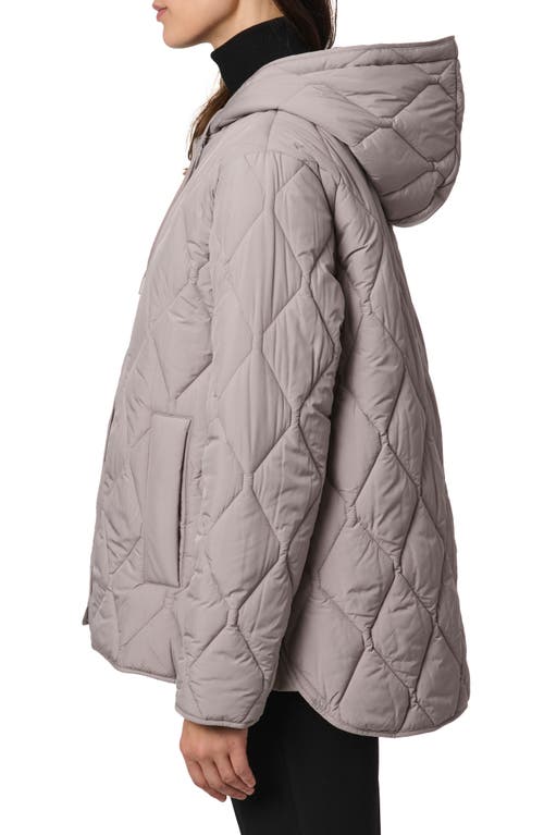 Bernardo Ashbury Diamond Quilted Hooded Liner Jacket In Multi