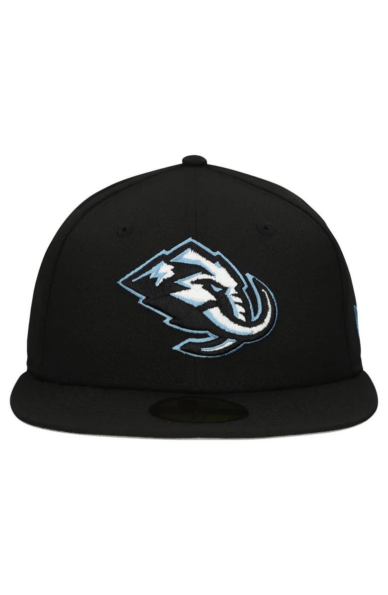 New Era Men's New Era Black Utah Mammoth Team Primary 59FIFTY Fitted Hat, Alternate, color,