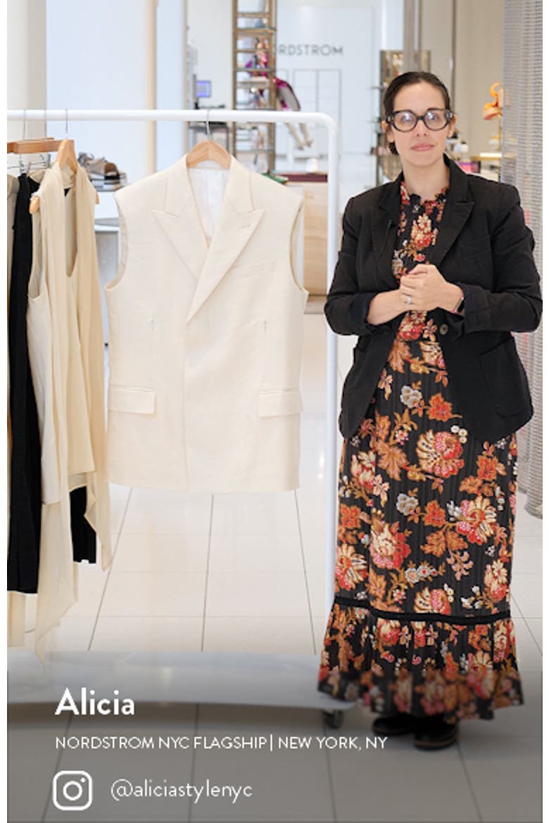 Sleeveless Linen Blend Car Blazer video