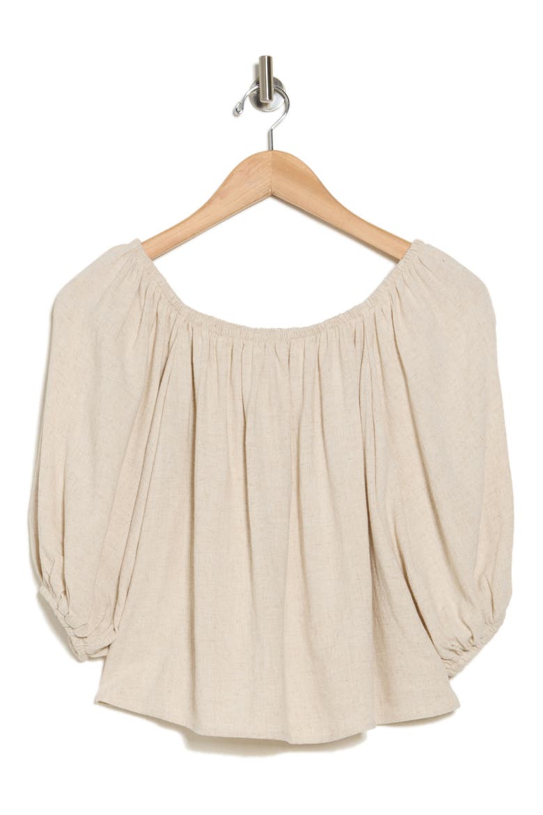 Off the Shoulder Top, Alternate, color, STONE