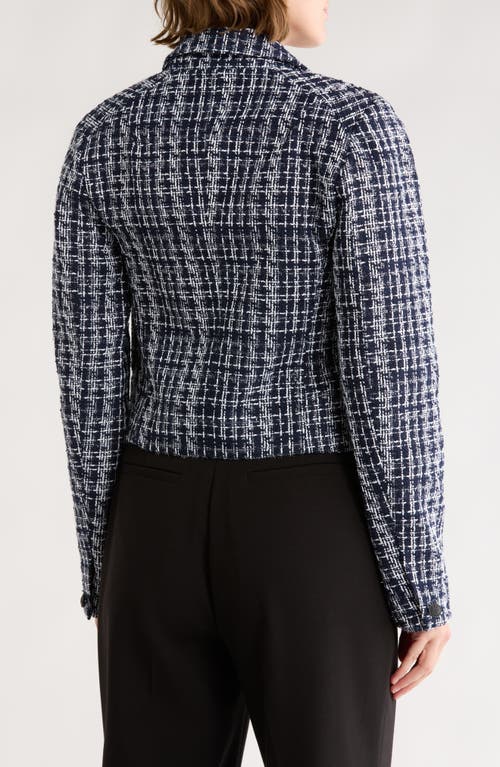 Rag & Bone Elvy Double Breasted Crop Tweed Blazer In Multi